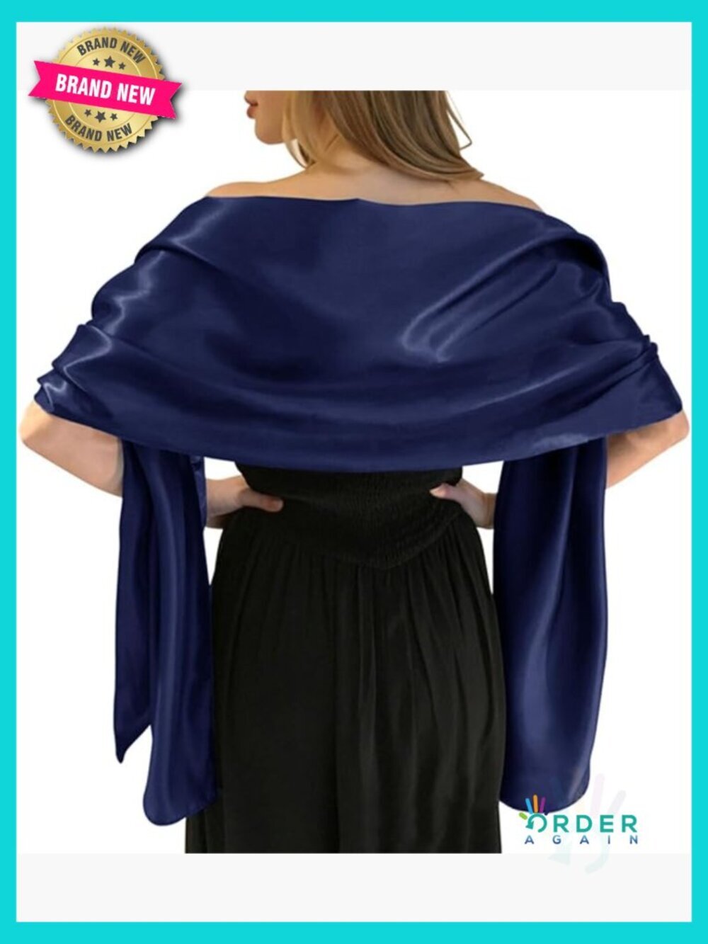 Extra Long Satin Shawl Wraps for Evening Dresses Formal Wedding Bridal Party